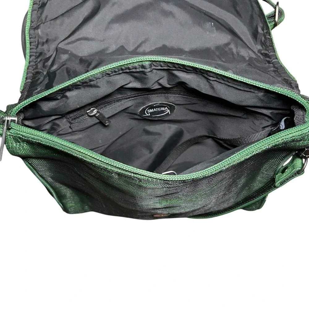 Smateria Ava Crossbody Hunter Green Vegan Sustainable Ethical 9x9 Goth
